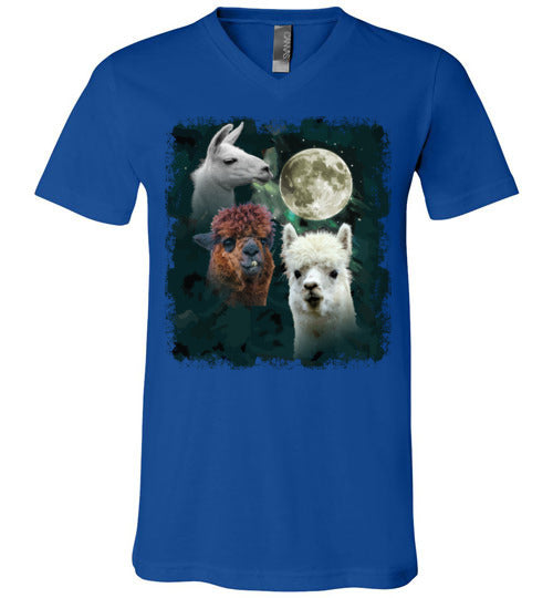 3 Llama Moon V-Neck