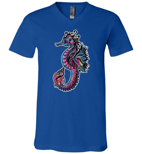 Tropical Seahorse V-Neck