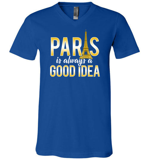 Paris Good Idea Vacation V-Neck