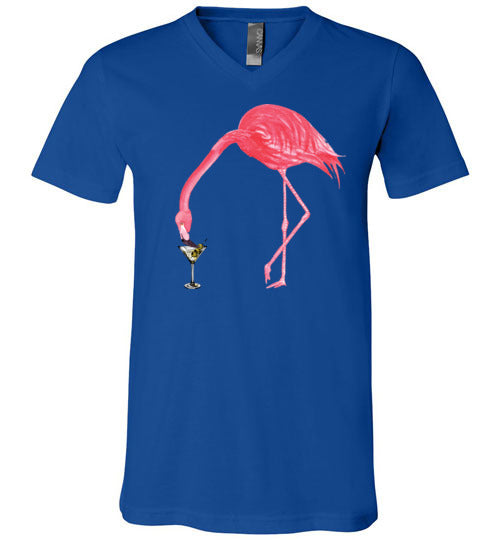 Flamingo Martini V-Neck