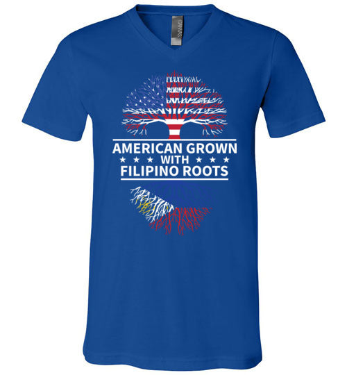American Grown With Filipino Roots V-Neck