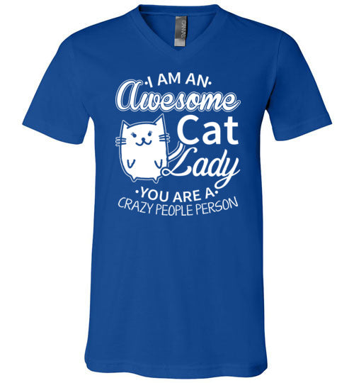 Awesome Cat Lady V-Neck