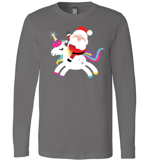 Santa Riding Unicorn Long Sleeve