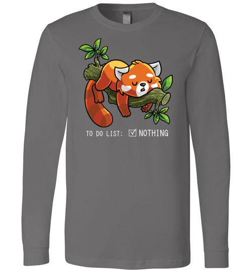 Red Panda To Do List Nothing Long Sleeve
