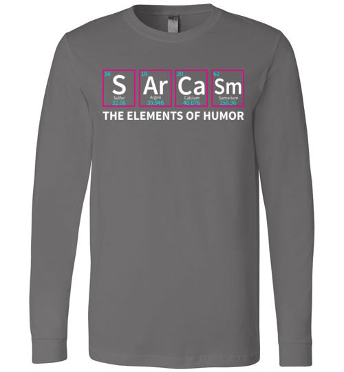 Sarcasm Periodic Table Chemistry Long Sleeve