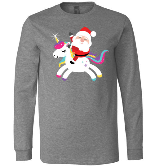 Santa Riding Unicorn Long Sleeve
