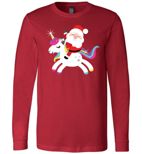 Santa Riding Unicorn Long Sleeve