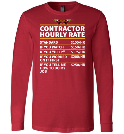Contractor Hourly Rate Long Sleeve
