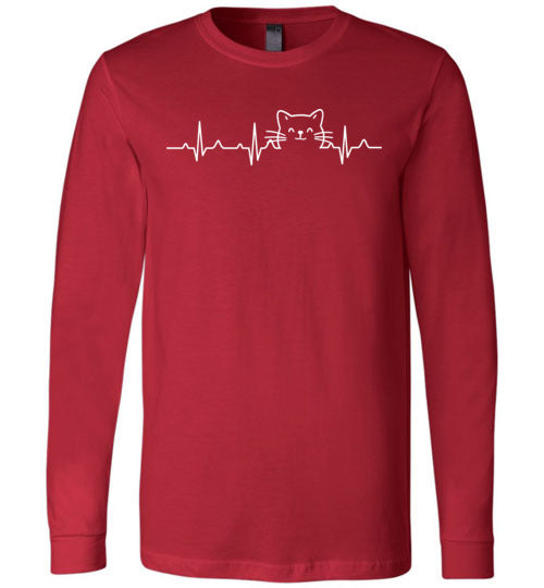 Cat Face Heartbeat Long Sleeve