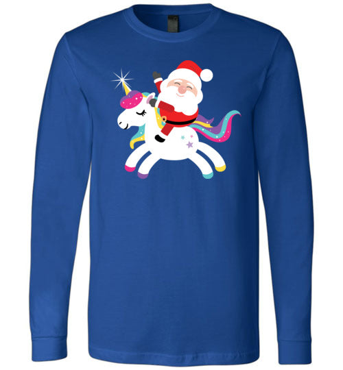 Santa Riding Unicorn Long Sleeve