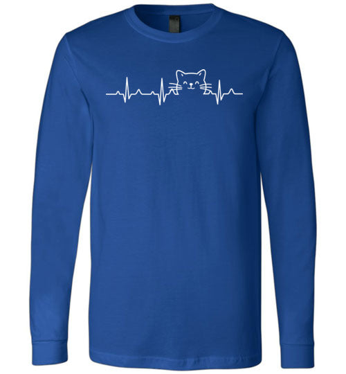 Cat Face Heartbeat Long Sleeve