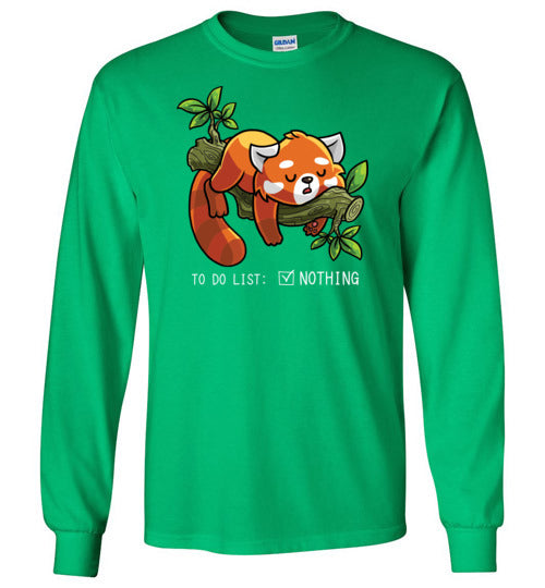 Red Panda To Do List Nothing Long Sleeve
