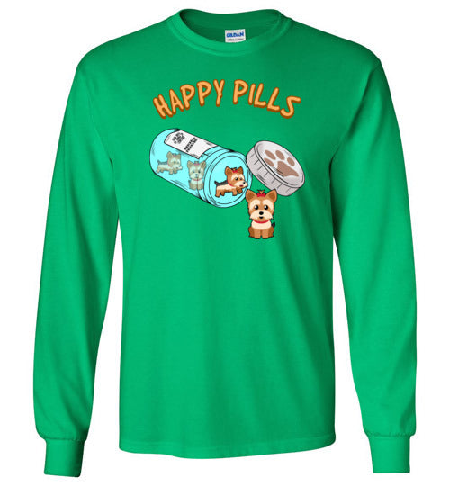 Happy Pills Yorkie Yorkshire Terrier Long Sleeve