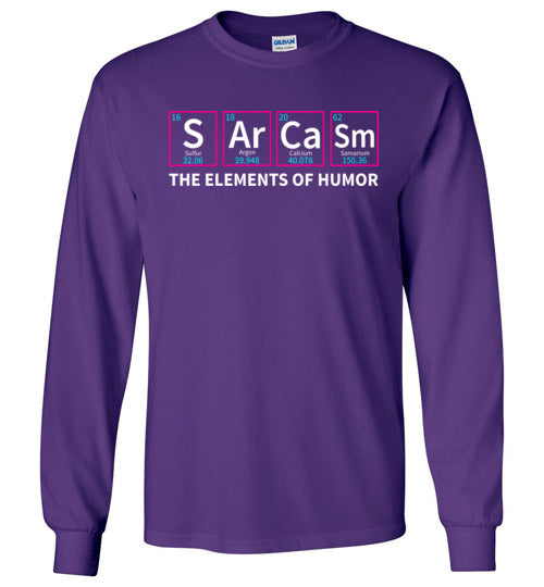 Sarcasm Periodic Table Chemistry Long Sleeve