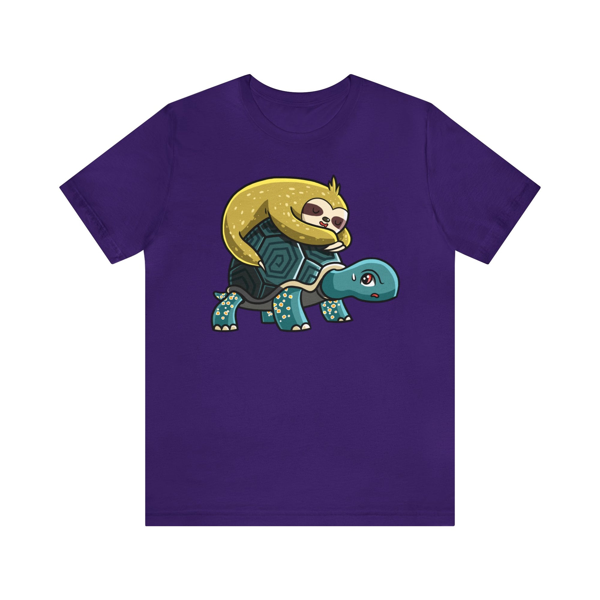 Sloth Riding Turtle TShirtSon UK