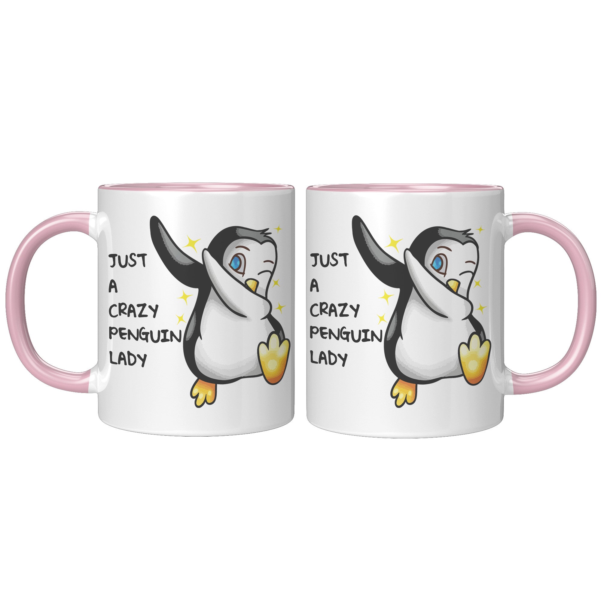 11OZ ACCENT MUG - Crazy Penguin Lady