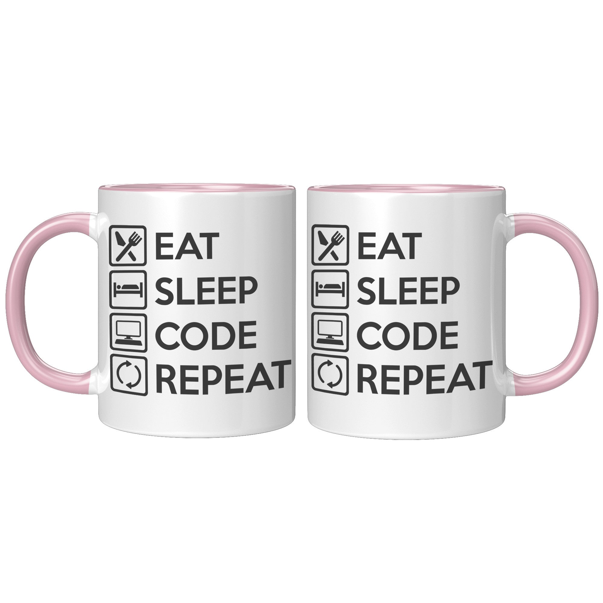 11OZ ACCENT MUG - Eat Sleep Code