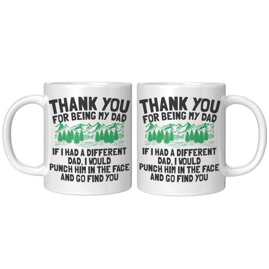 11OZ WHITE MUG - Thank You Dad Punch Face