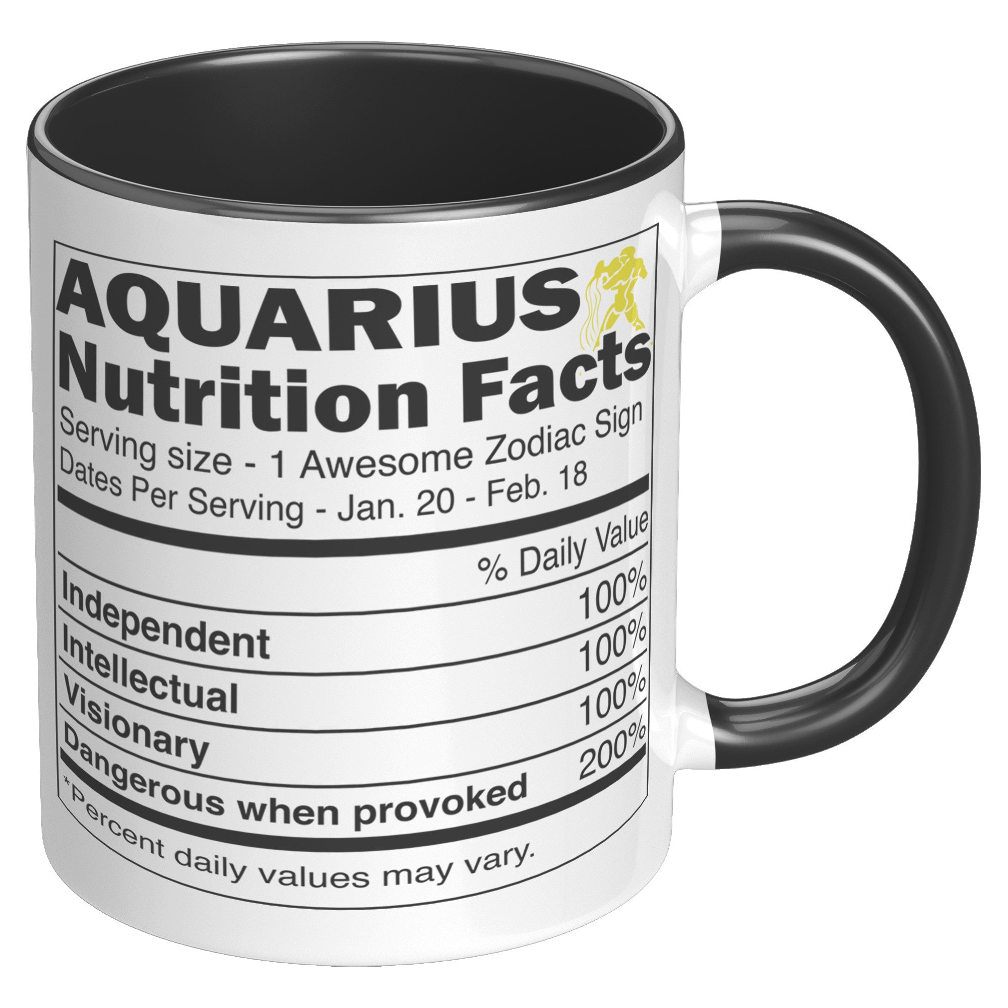 11oz Accent Mug - Aquarius Nutrition Facts