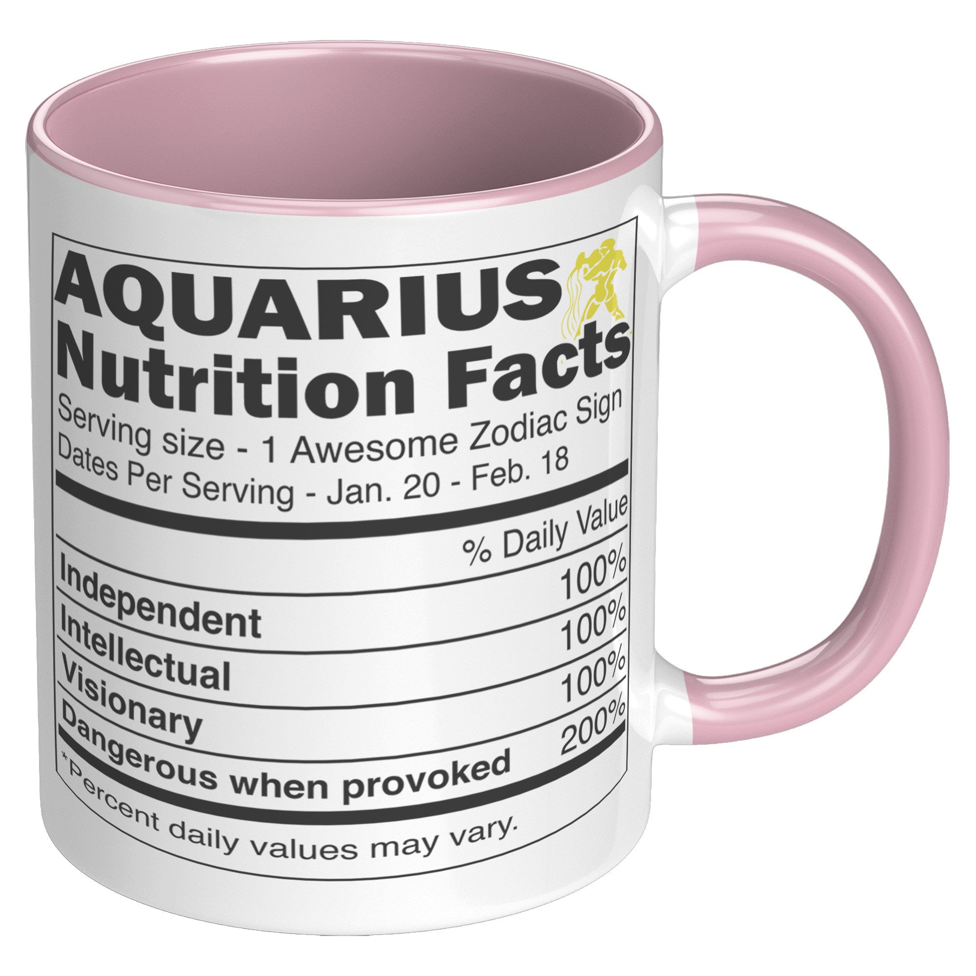 11oz Accent Mug - Aquarius Nutrition Facts