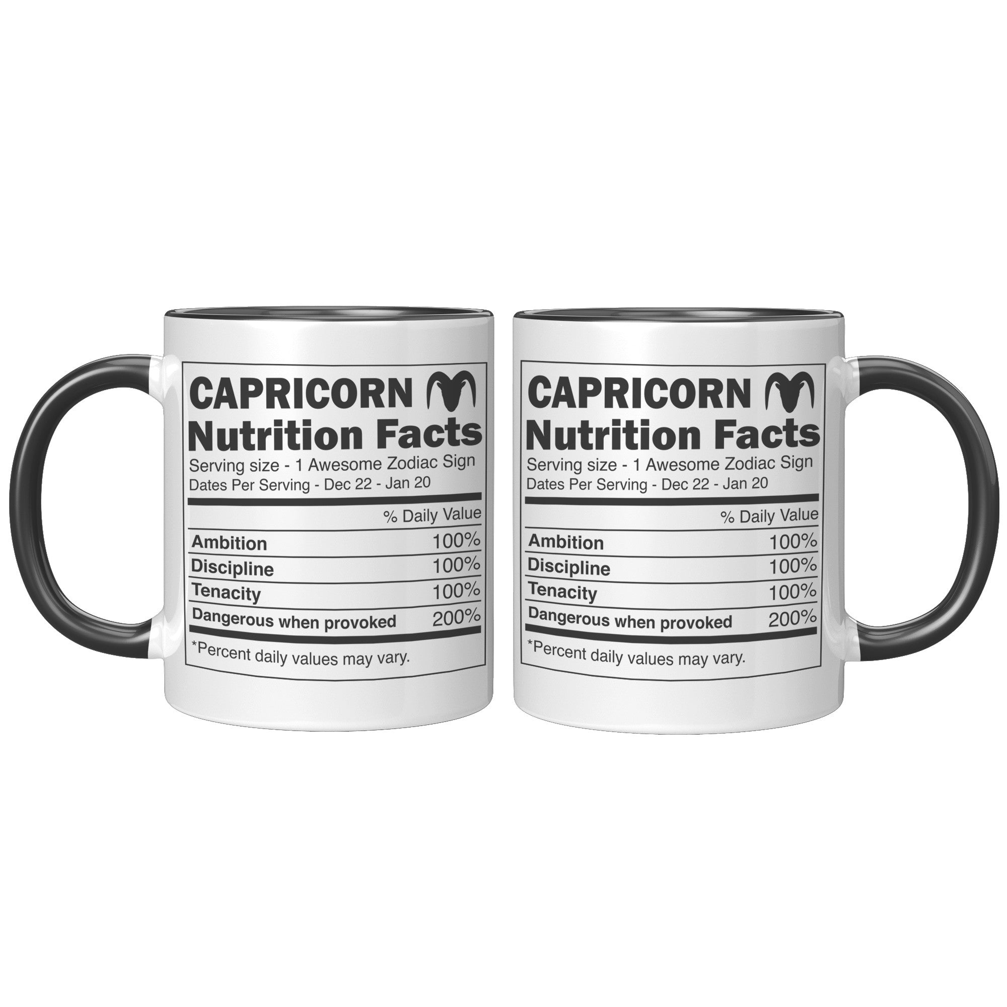 11oz Accent Mug - Capricorn Nutrition Facts