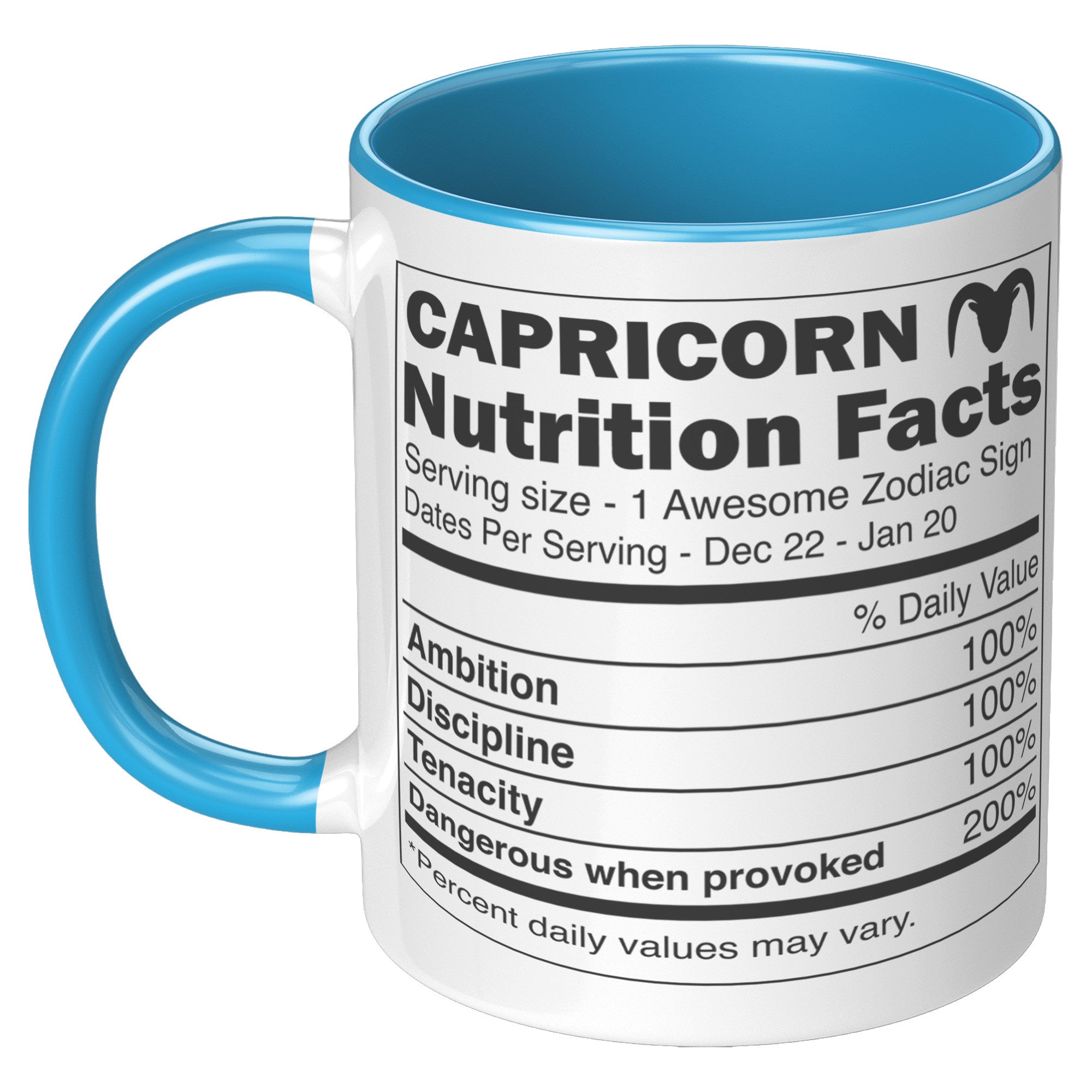 11oz Accent Mug - Capricorn Nutrition Facts
