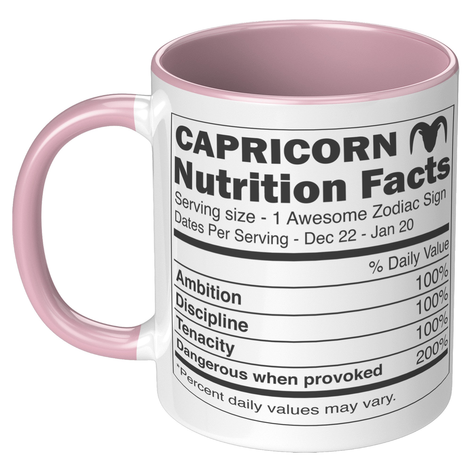 11oz Accent Mug - Capricorn Nutrition Facts
