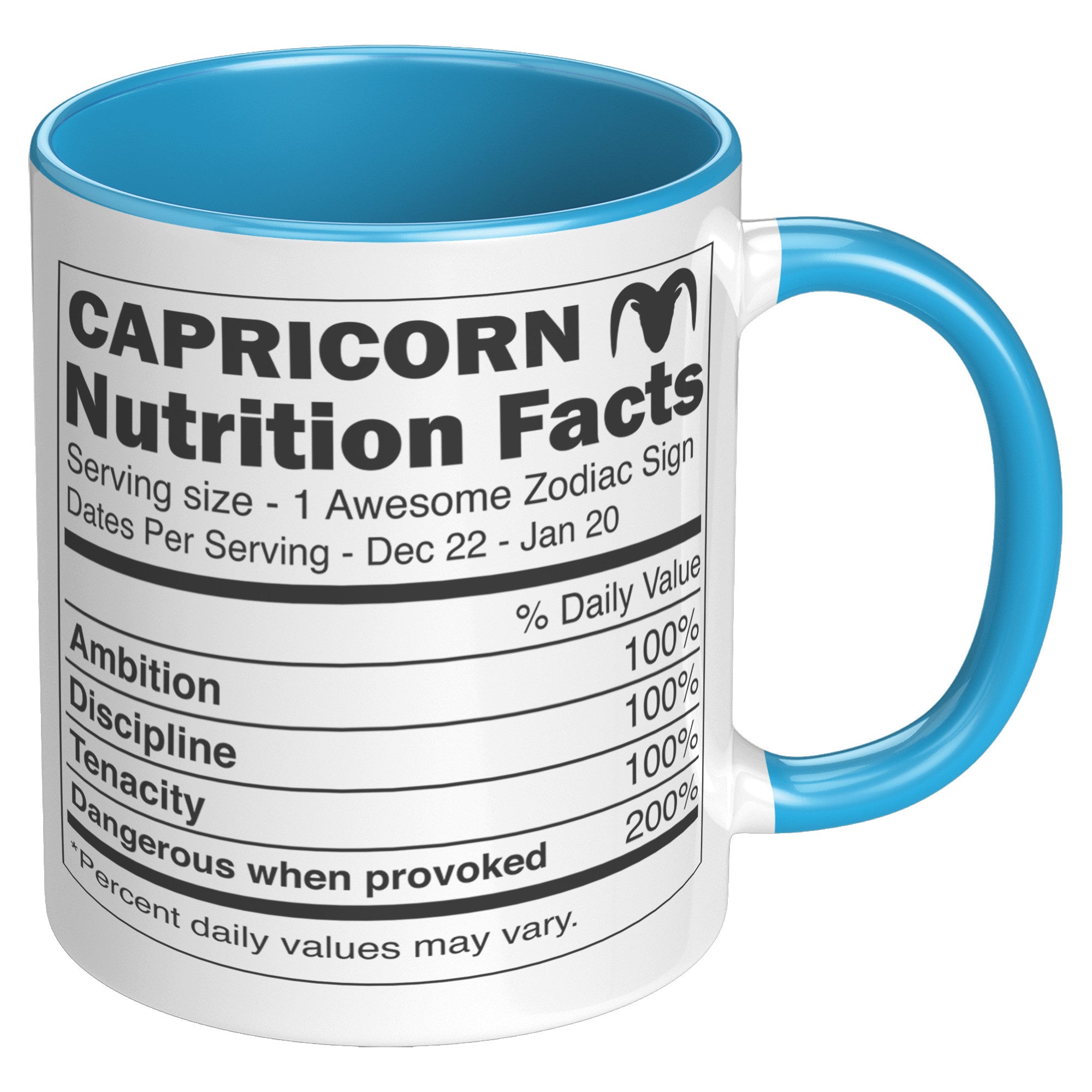 11oz Accent Mug - Capricorn Nutrition Facts