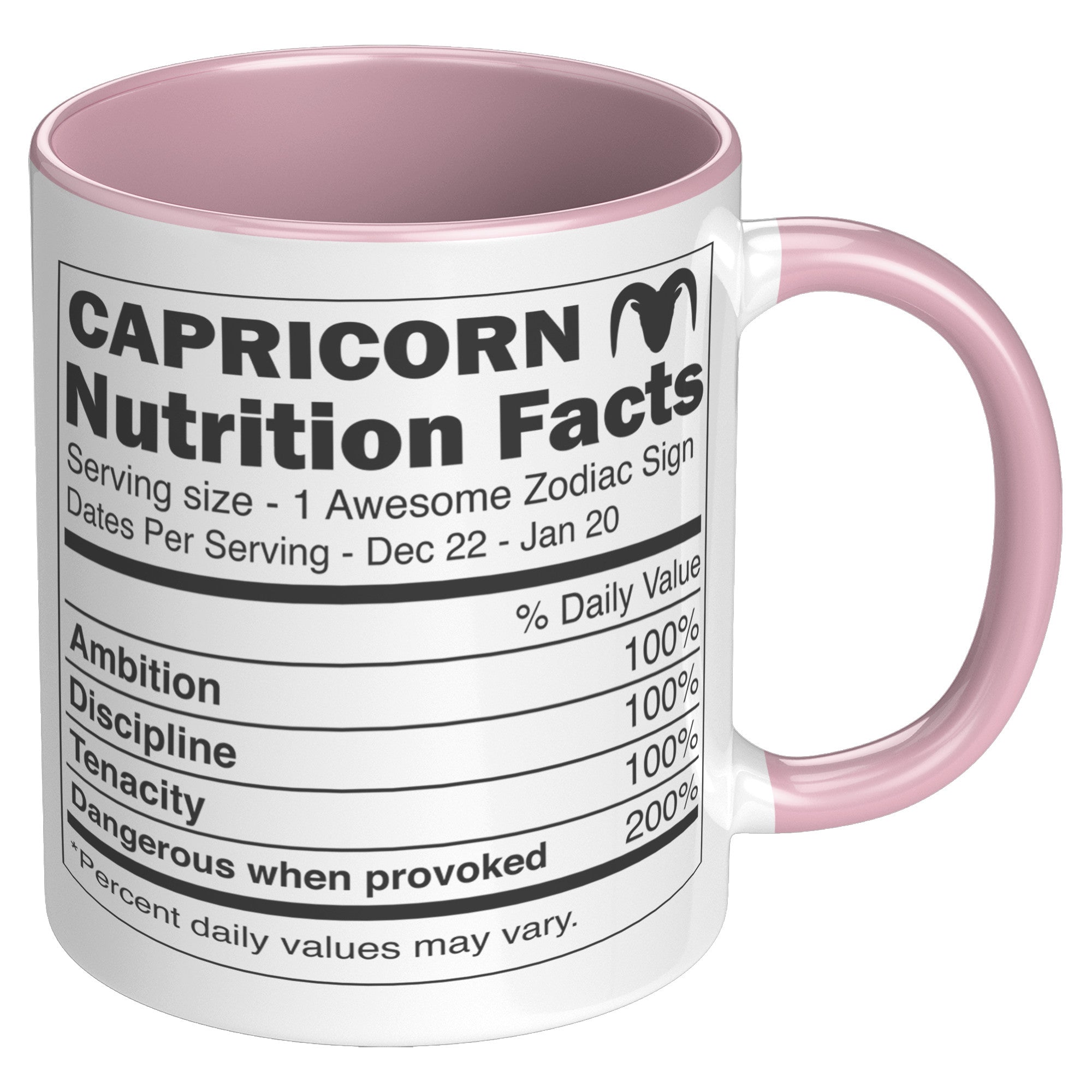 11oz Accent Mug - Capricorn Nutrition Facts