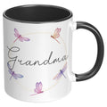 11oz Accent Mug - Dragonfly Grandma Name