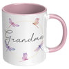 11oz Accent Mug - Dragonfly Grandma Name