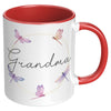11oz Accent Mug - Dragonfly Grandma Name