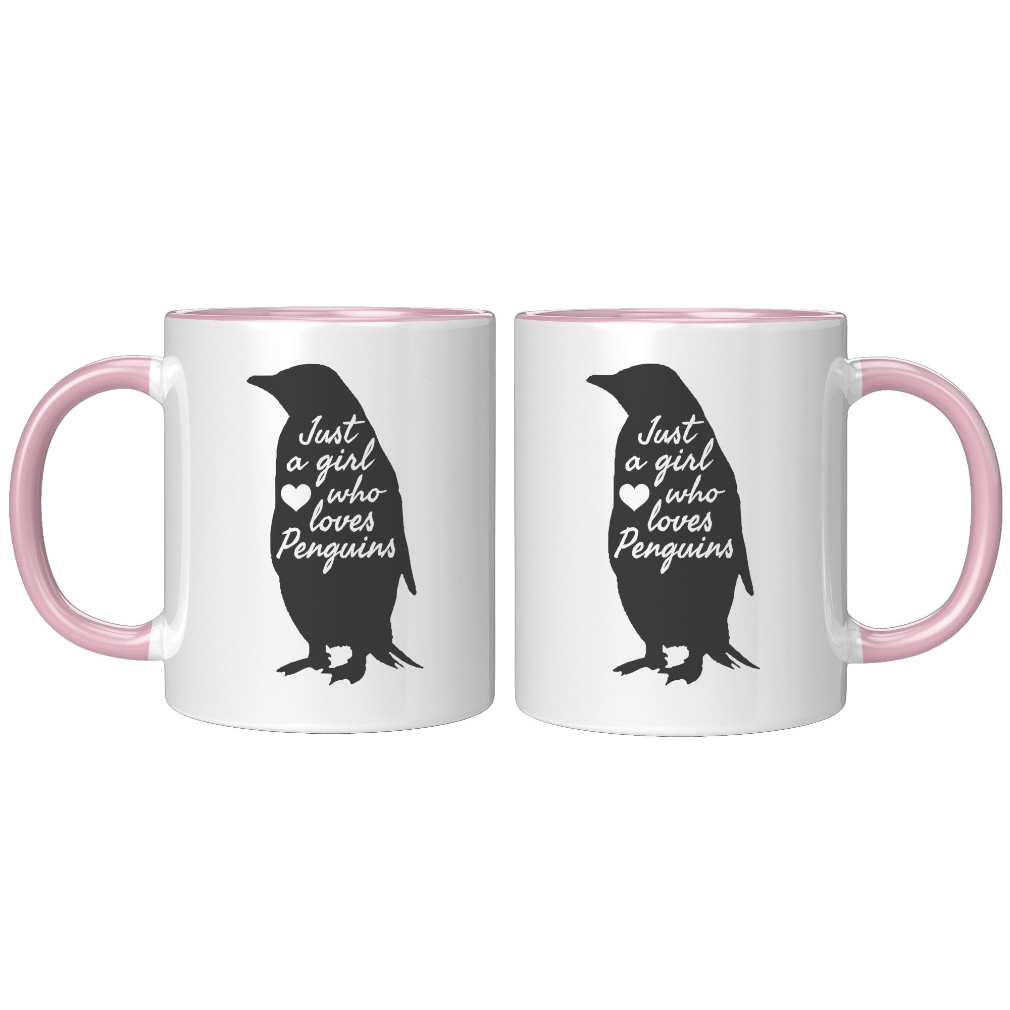 11oz Accent Mug - Just a Girl Who Loves Penguins