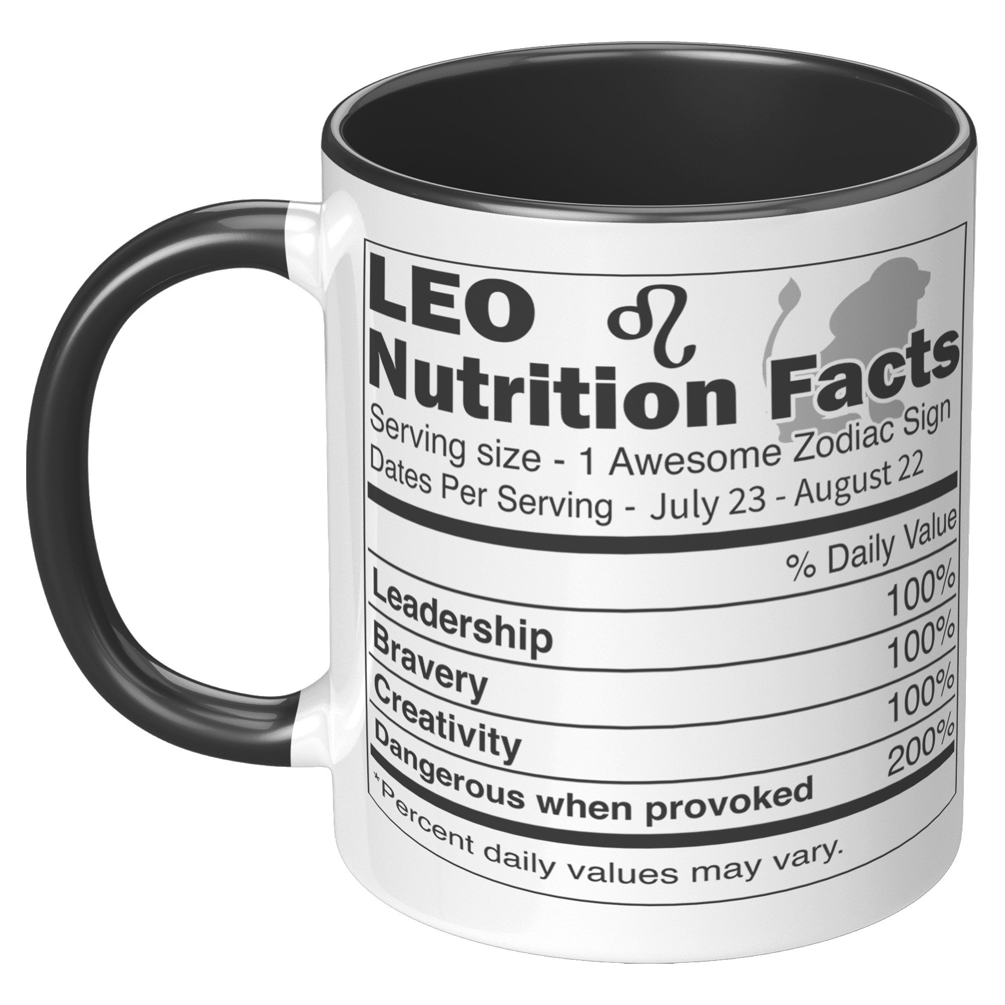 11oz Accent Mug - Leo Nutrition Facts