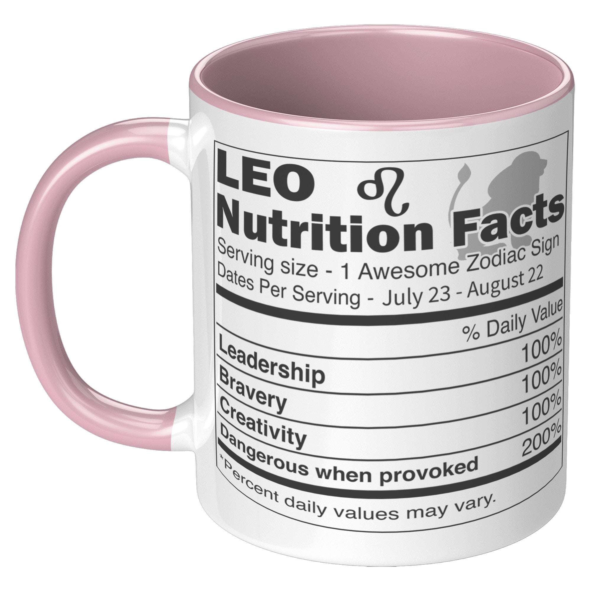 11oz Accent Mug - Leo Nutrition Facts