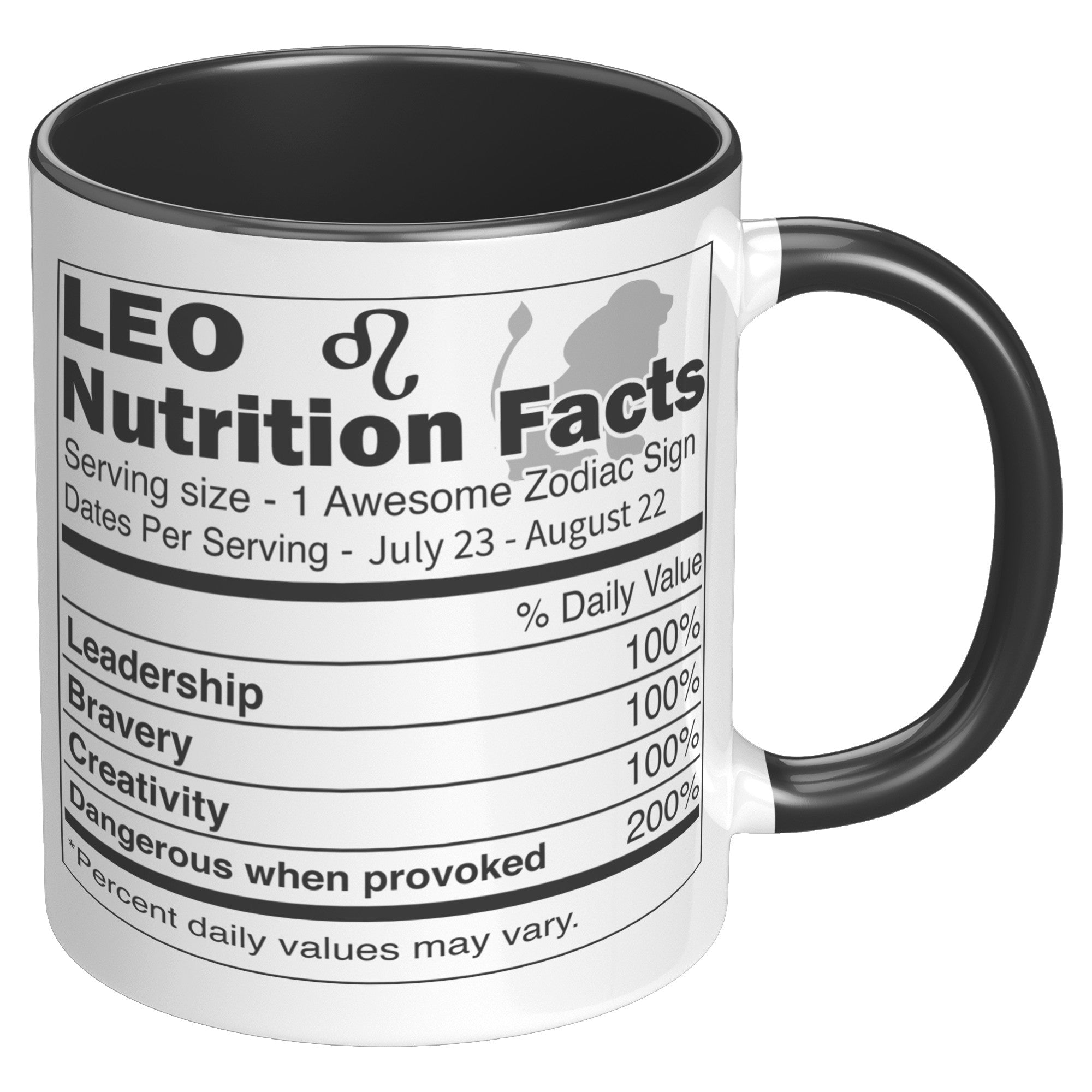 11oz Accent Mug - Leo Nutrition Facts