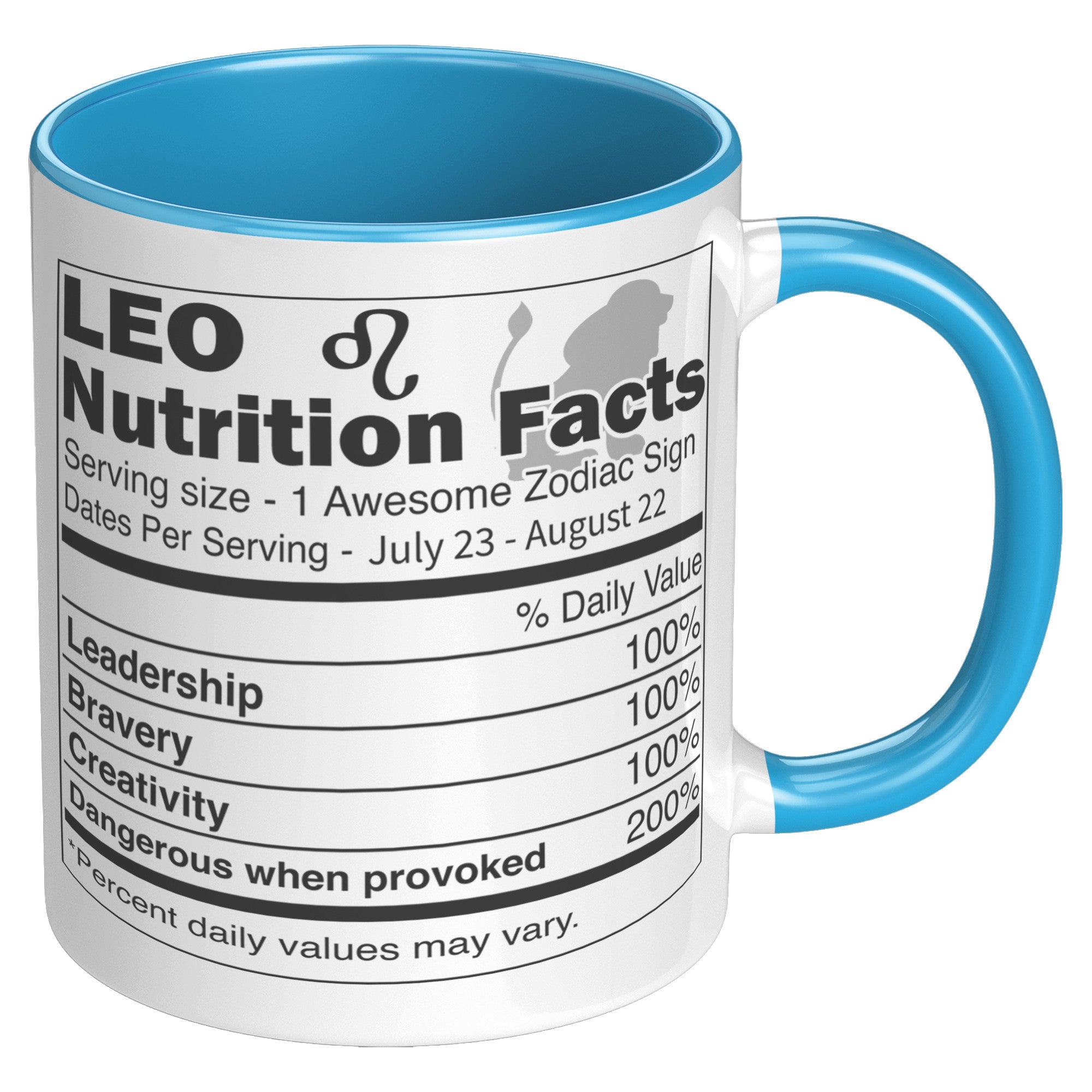 11oz Accent Mug - Leo Nutrition Facts