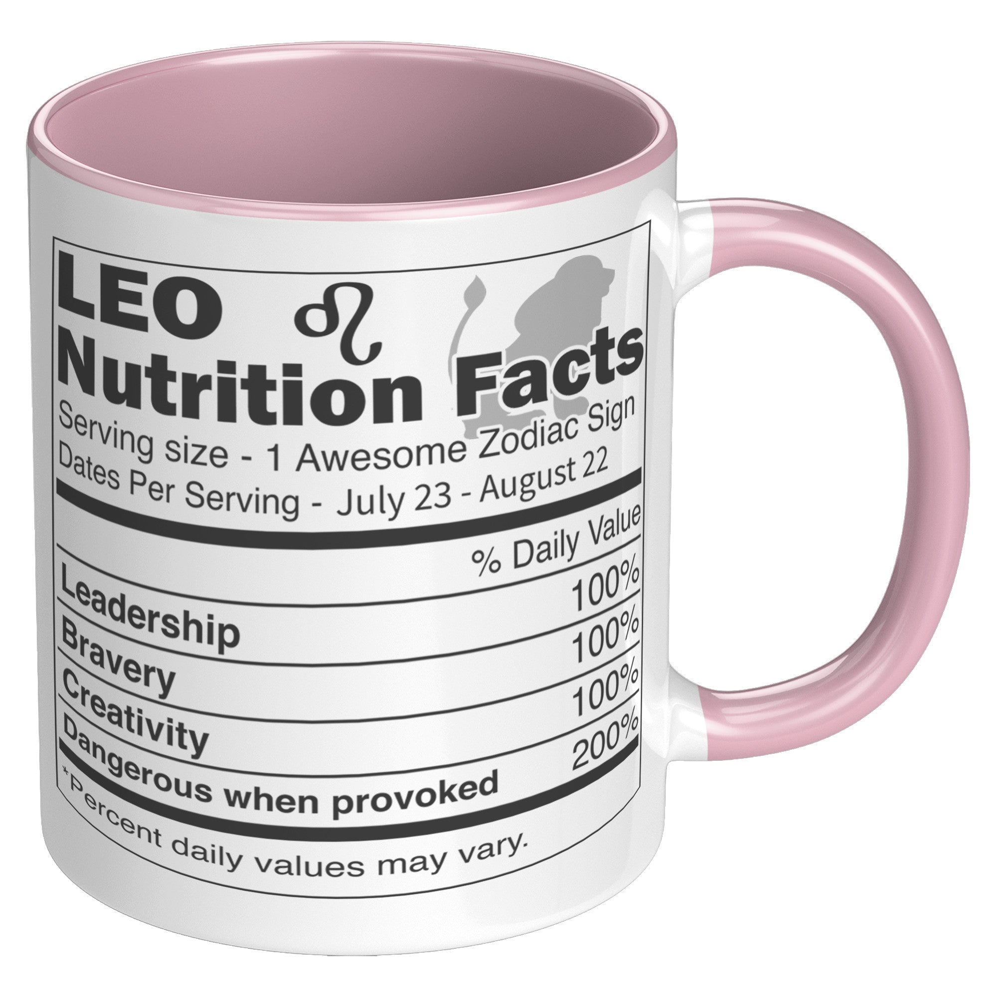 11oz Accent Mug - Leo Nutrition Facts