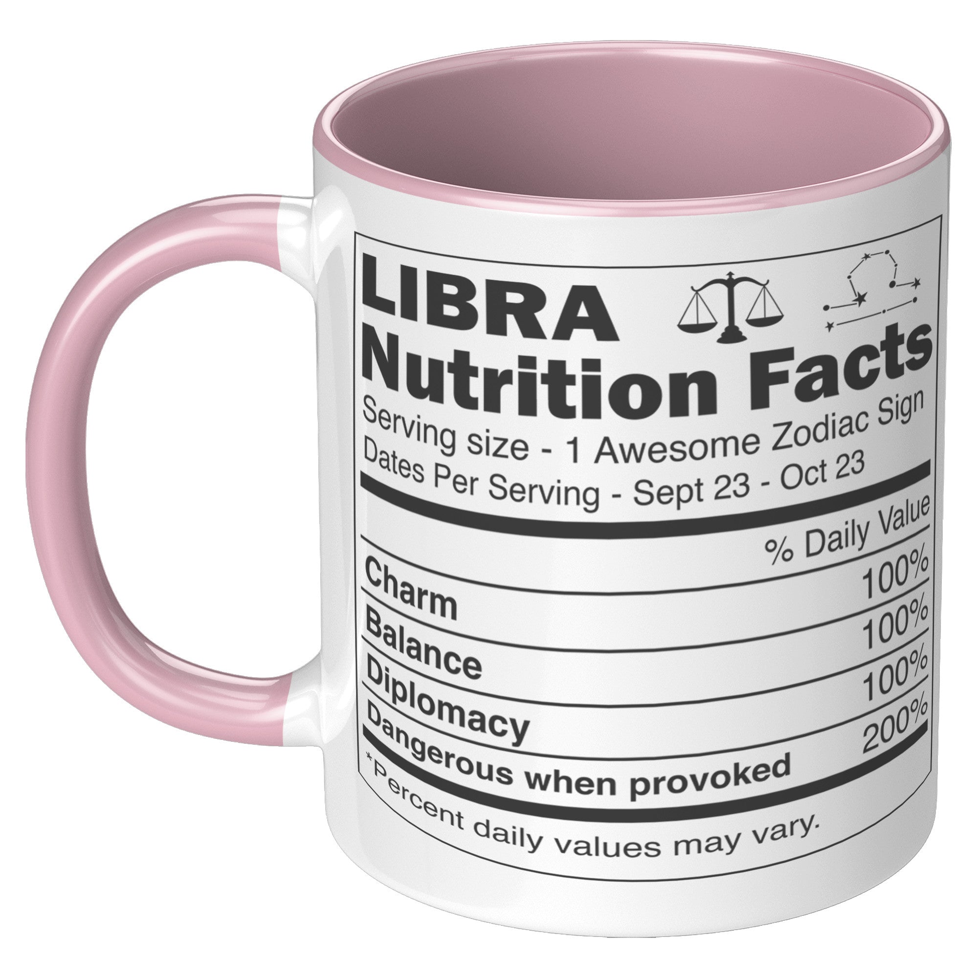 11oz Accent Mug - Libra Nutrition Facts