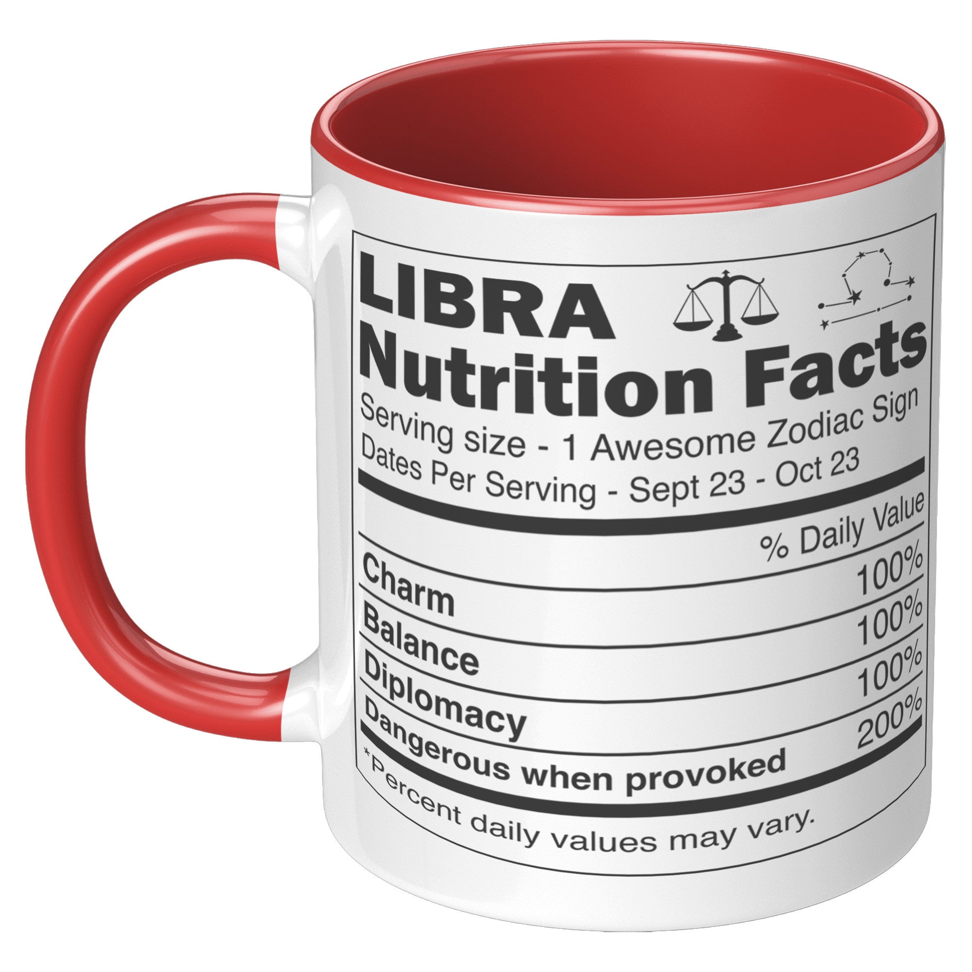 11oz Accent Mug - Libra Nutrition Facts