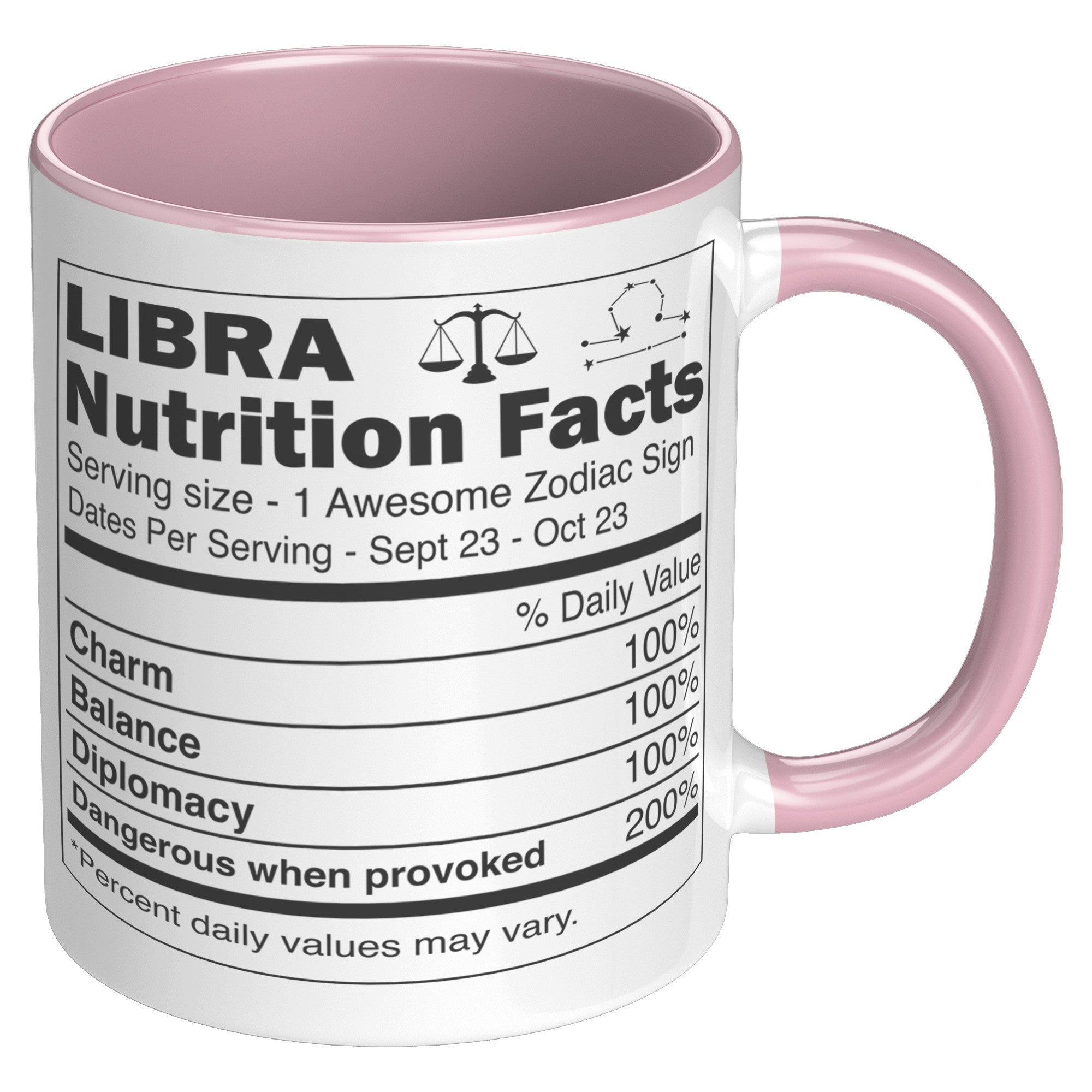 11oz Accent Mug - Libra Nutrition Facts