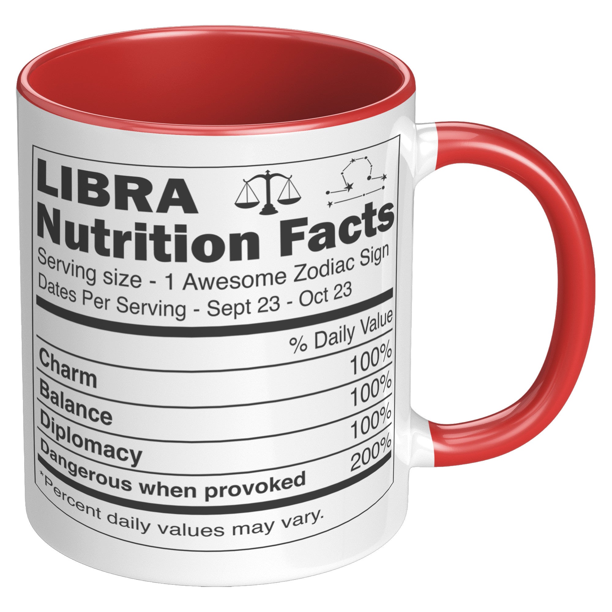 11oz Accent Mug - Libra Nutrition Facts