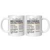 11oz Accent Mug - Mechanic Hourly Rate