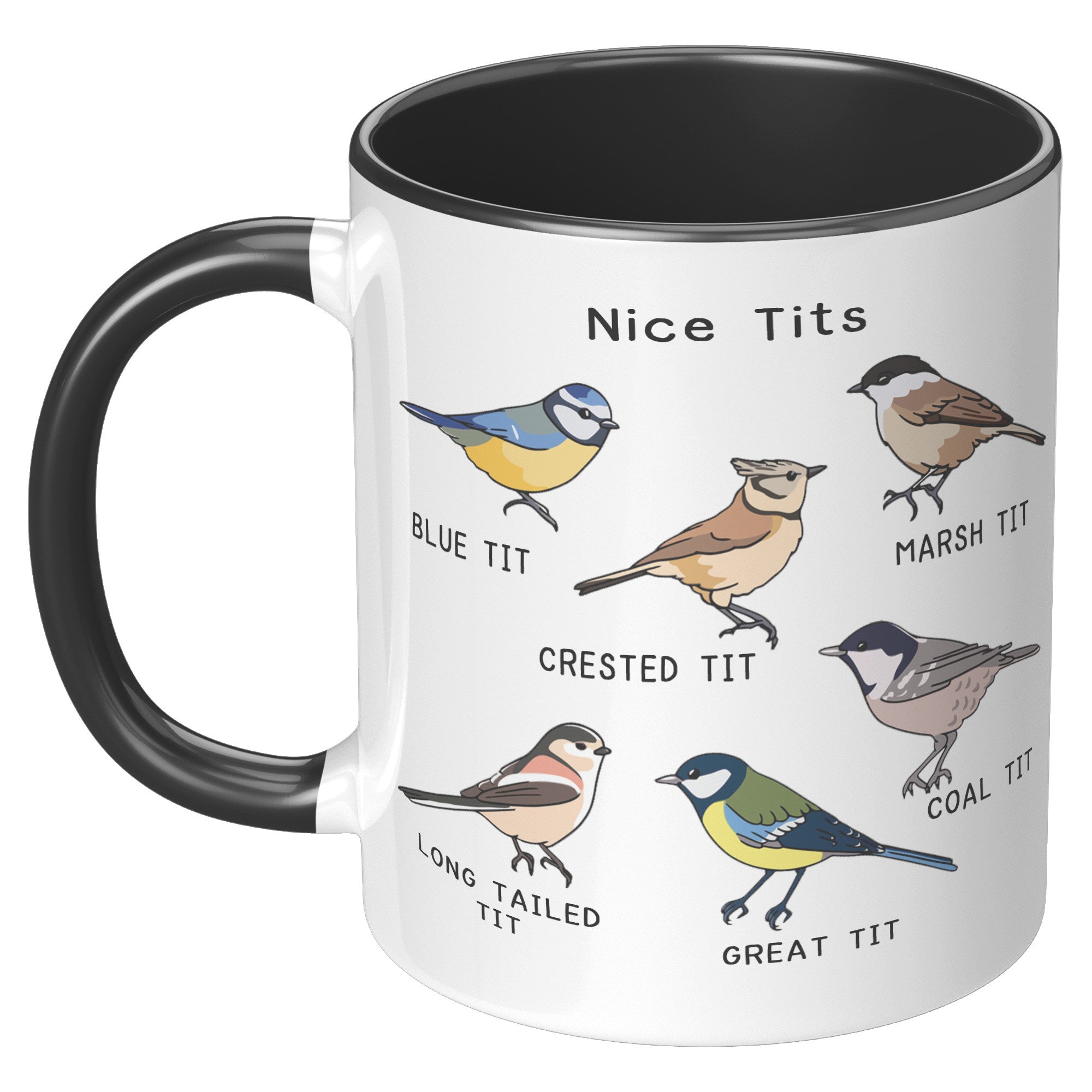 11oz Accent Mug - Nice Tits Birds