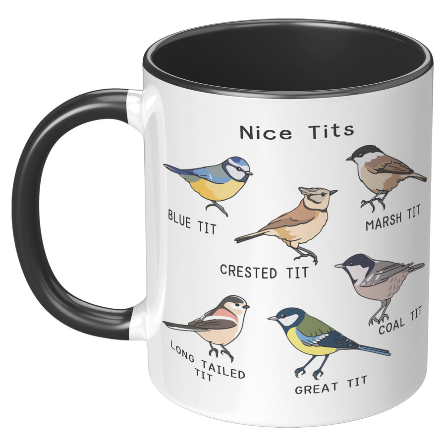 11oz Accent Mug - Nice Tits Birds