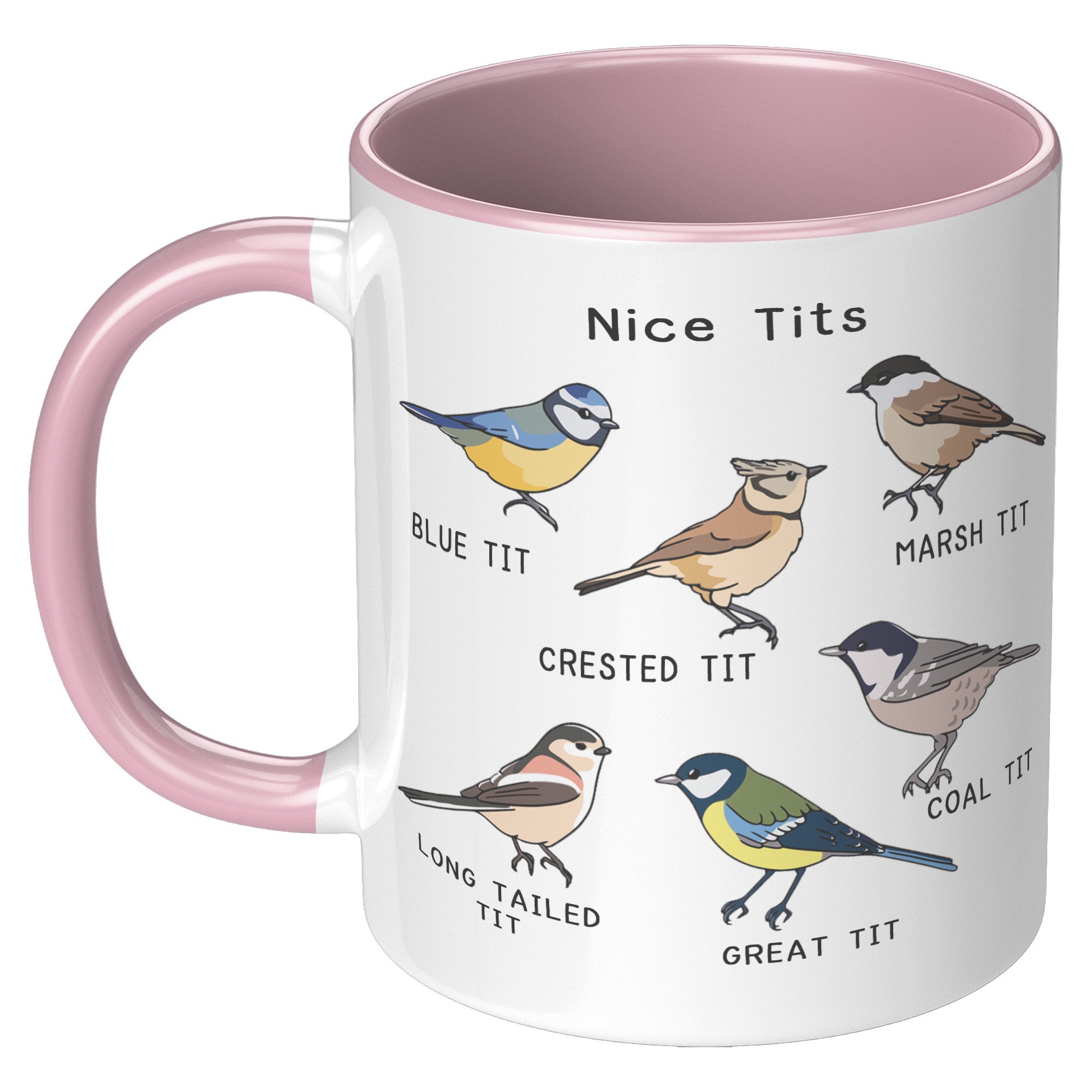 11oz Accent Mug - Nice Tits Birds