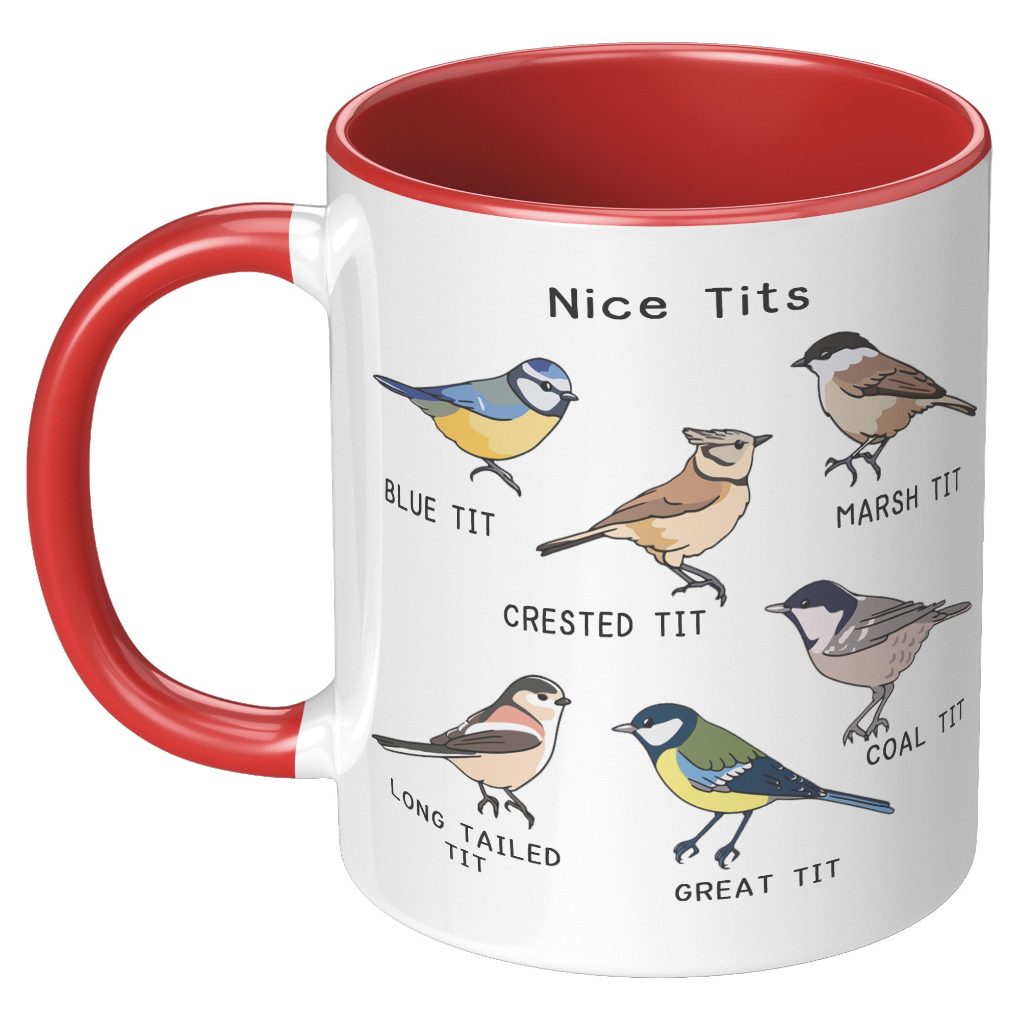 11oz Accent Mug - Nice Tits Birds