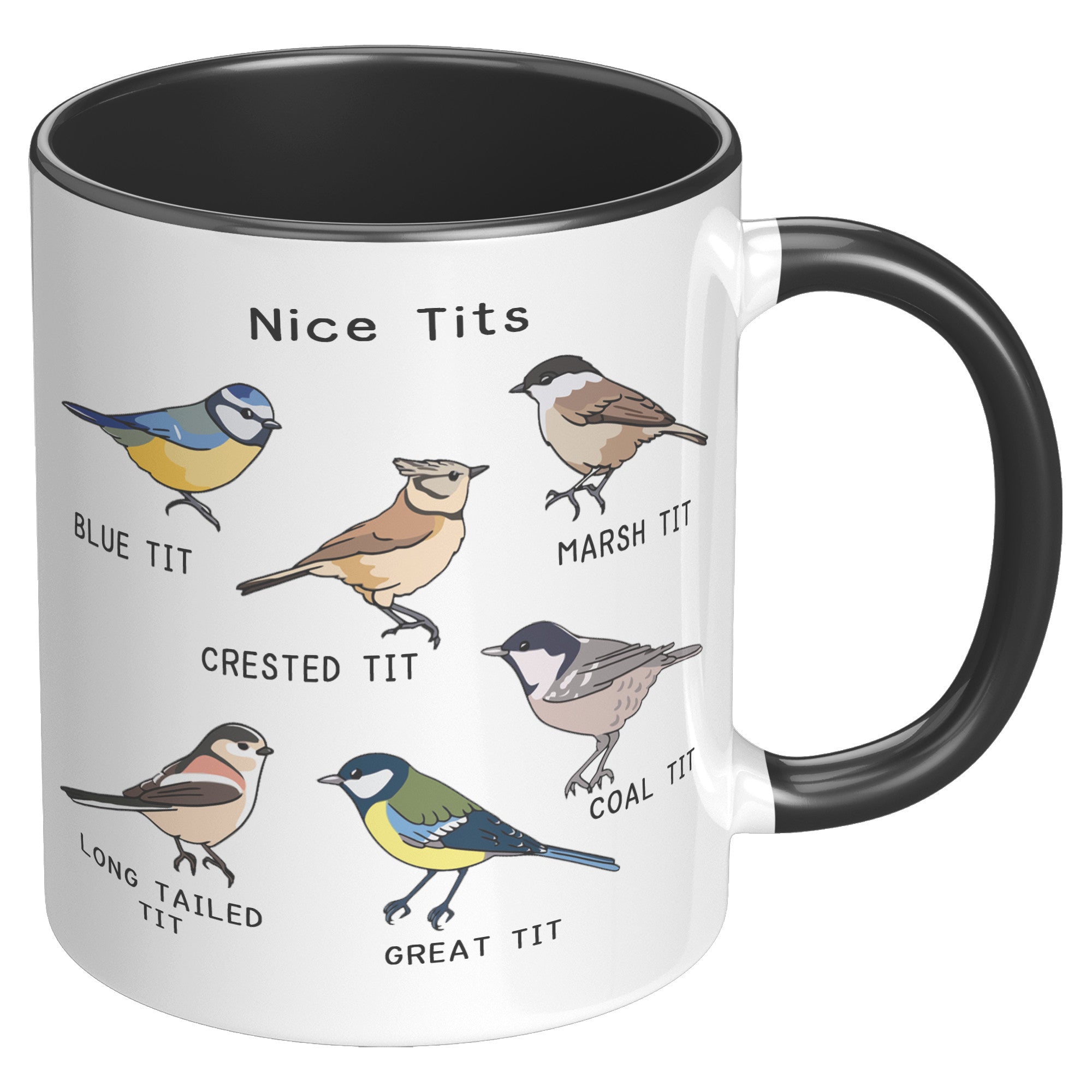 11oz Accent Mug - Nice Tits Birds