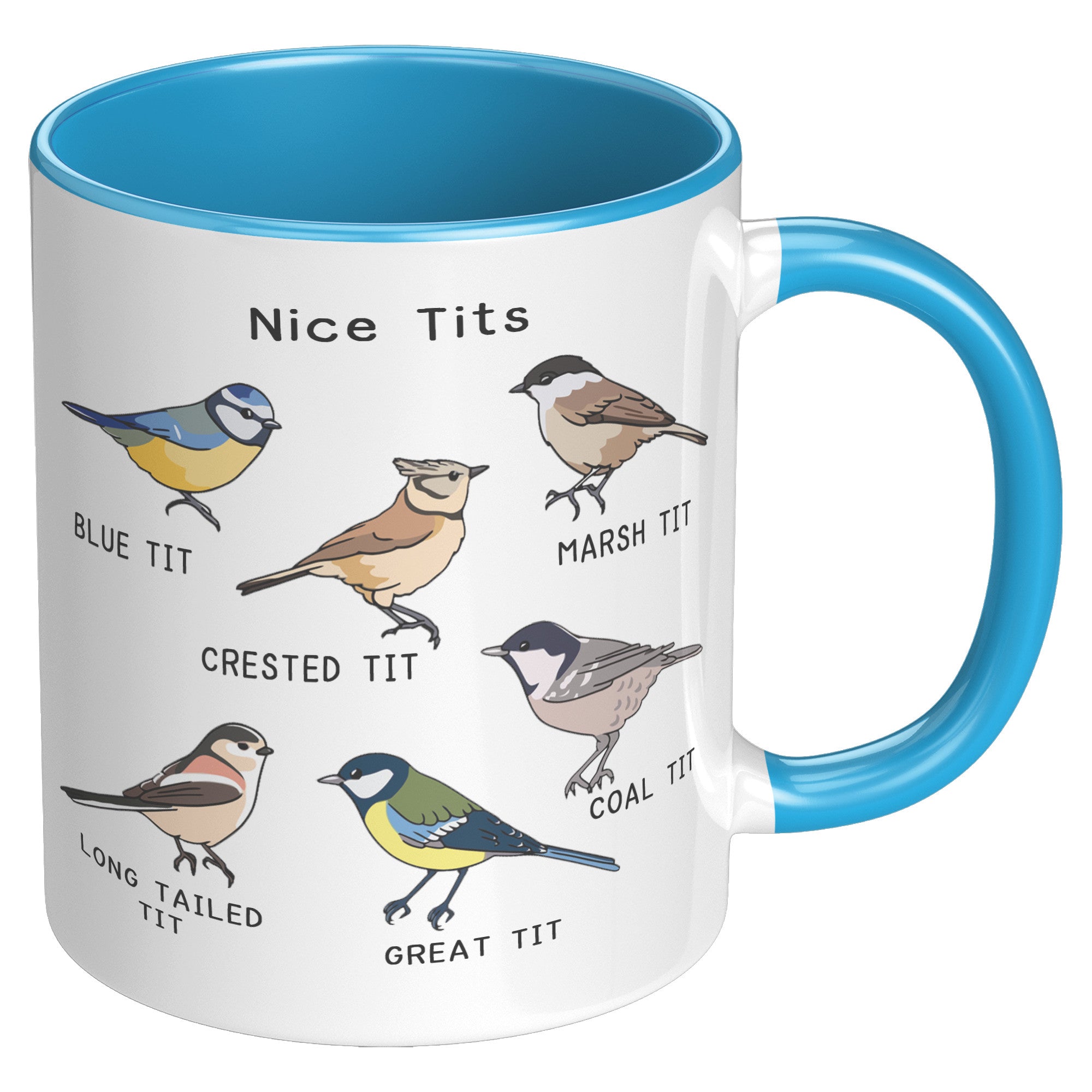 11oz Accent Mug - Nice Tits Birds