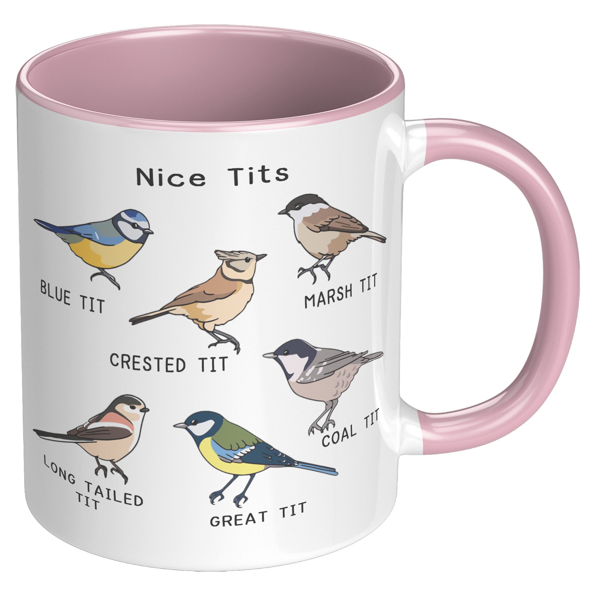 11oz Accent Mug - Nice Tits Birds